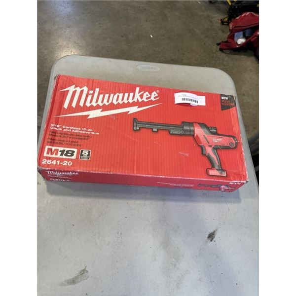 NEW MILWAUKEE M18 CORDLESS 10OZ CAULK AND ADHESIVE GUN, TOOL ONLY SEALED