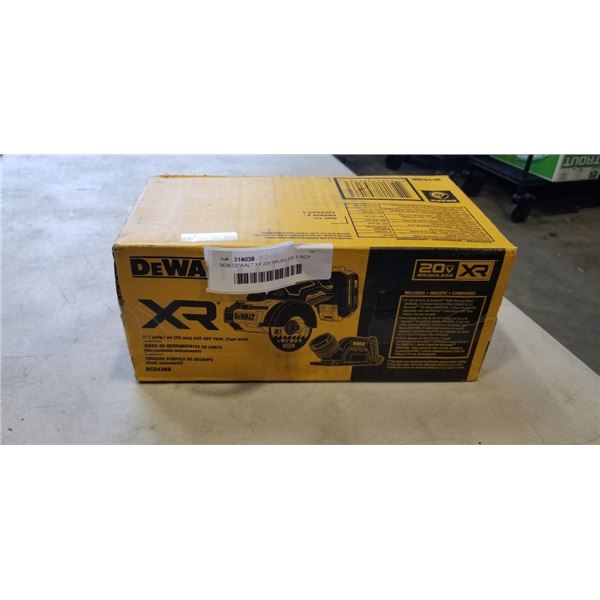 NEW DEWALT XR 20V BRUSHLESS 3 INCH CUT OFF TOOL ONLY
