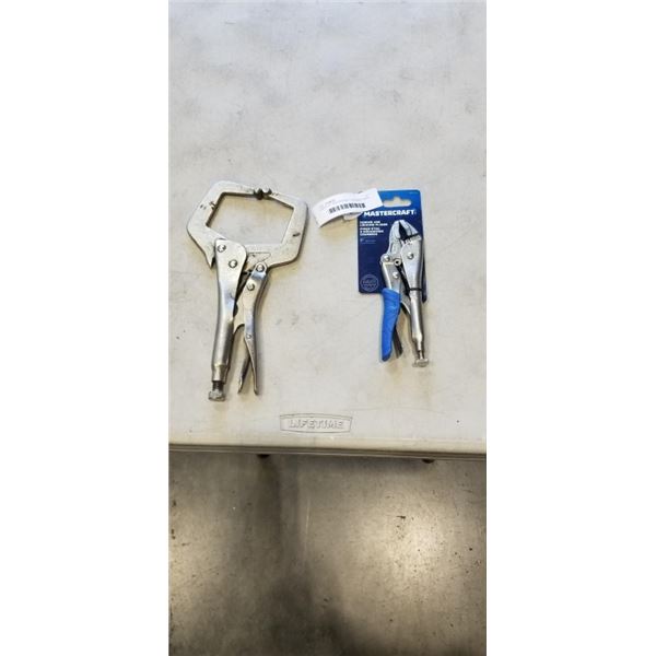2 SETS OF MASTERCRAFT LOCKING PLIERS