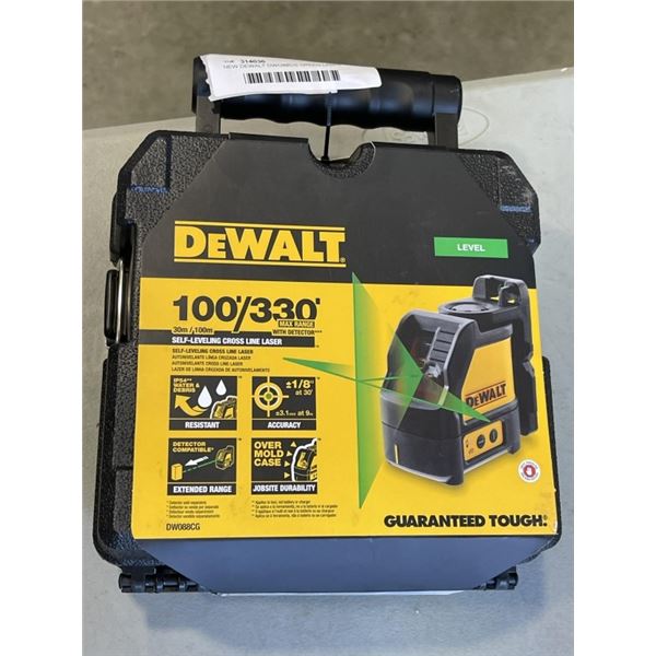 NEW DEWALT DWO88CG GREEN LASER LEVEL 100/330 FT