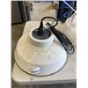 Image 2 : 3 WHITE METAL VINTAGE LIGHT FIXTURES