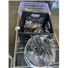 Image 1 : 2 CRATES AND BUCKET FULL OF MARINE COMPNENTS, CLEATS, CONNECTORS ETC