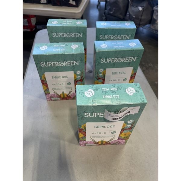 5 SUPERGREEN BONEMEAL PLANT FOOD. 4-10-0