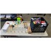 Image 1 : MILK CRATE INCLUDING POWERFIST 1" CHISEL, 10 PACK PENCILS, SANITIZATION WIPES, TENNIS BALLS