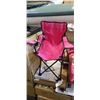 Image 2 : 2 PINK YOUTH CAMP CHAIRS AND ONE BLACK