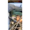 Image 3 : TOTE OF WASHER HOSES, CLOTHESLINE STRAPS ETC