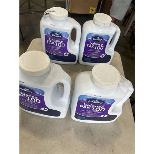 LOT OF 4 BIOGUARD BALANCE PAK 100 JUGS TO RAISE TOTAL ALKALINTY