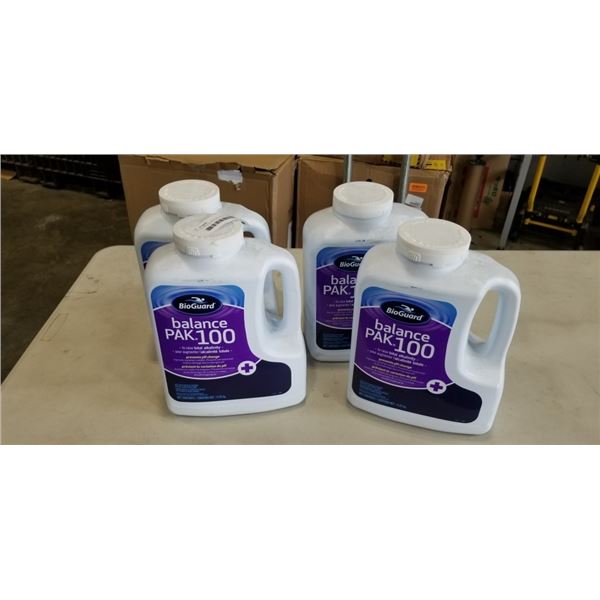 LOT OF 4 BIOGUARD BALANCE PAK 100 JUGS TO RAISE TOTAL ALKALINTY