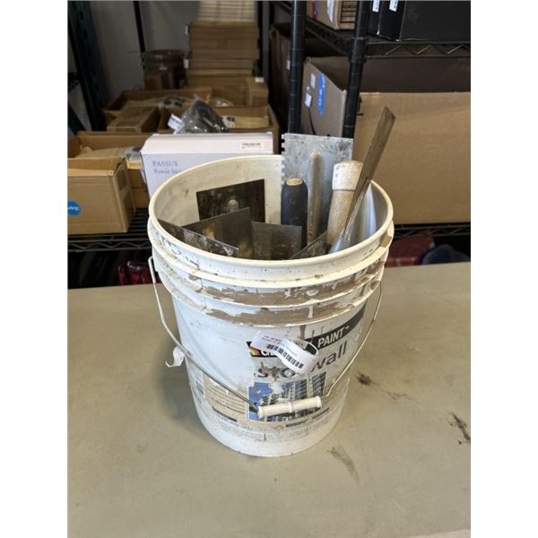 BUCKET OF METAL TROUGHS