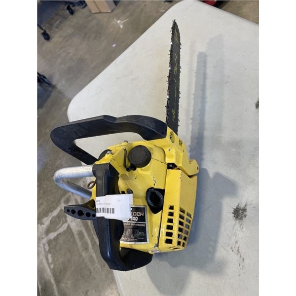 MCCULLOCH MAC 140 CHAINSAW. WORKING