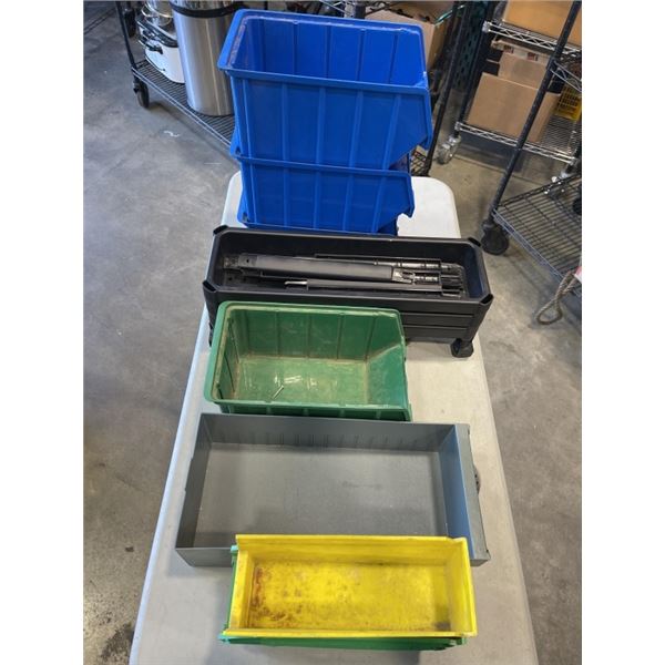 12 PLASTIC PARTS BINS