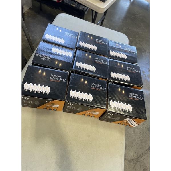 9 NEW BOXES EDISON LIGHT BULBS 512 SOCKET