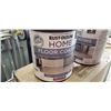 Image 2 : 4 CANS RUST-OLEUM HOME FLOOR COATING (3 SEMI GLOSS CLEAR, 1 BLACK)