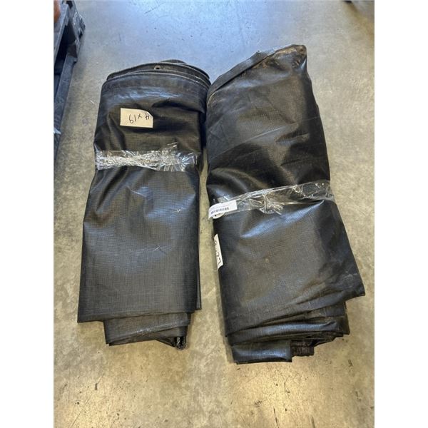 2 CARGO TARPS. SIZE 27 X 9 AND 19 X 4