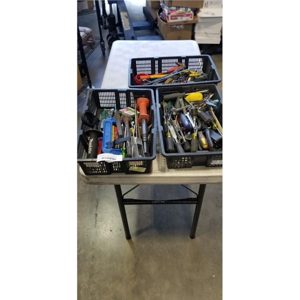 3 TRAYS OF ASSORTED HAND TOOLS