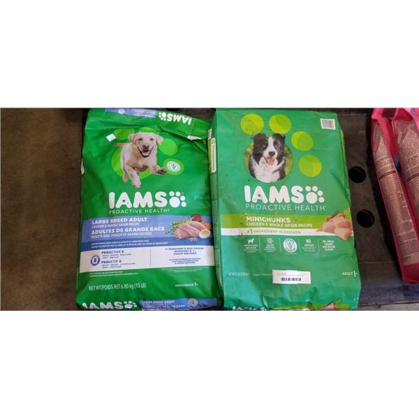 2 6.8KG BAGS OF IAMS ADULT DOG FOOD