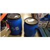 Image 1 : 2 SMALL BLUE PLASTIC BARRELLS WITH LIDS