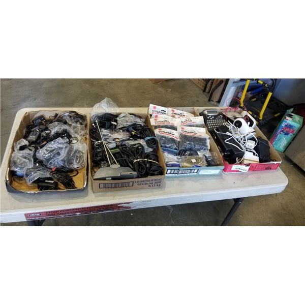 4 TRAYS ASSORTED ELECTRONICS