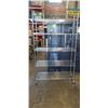 Image 1 : WIRE CHROME ROLLING RACK 48 IN WIDTH, 18 INCH DEEP AND 82 INCH TALL,