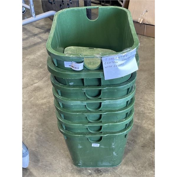 7 IRRIGATION CONTROL VALVES WITH COVERS