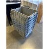 Image 2 : STACK OF 8 HEAVY DUTY STORAGE TOTES WITH BUILT IN LIDS