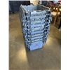 Image 1 : STACK OF 10 HEAVY DUTY STORAGE TOTES WITH BUILT IN LIDS