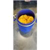 Image 4 : 3 SMALL FOOD GRADE BLUE BARRELS WITH LIDS