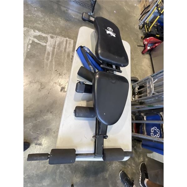 MARCY WEIGHT BENCH AND 2 ANKLE WEIGHTS