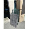 Image 1 : WIRE METAL RACKING, 3 GREEN AND 3 CHROME SHELVES AND SET OF GREEN POLES