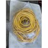 Image 2 : AS NEW 200FT YELLOW LIFE SUPPLY HEAVY DUTY INDOOR OUTDOOR LIGHTED 3 WIURE GROUNDER EXTENSION CORD, 1