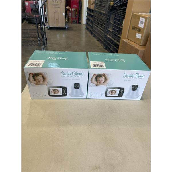 2 NEW SWEET SLEEP BABY MONITOR PRO MODEL SM935 WITH 3.5 INCH SCREEN, TEMPERATURE, ALARM, NIGHT VISIO