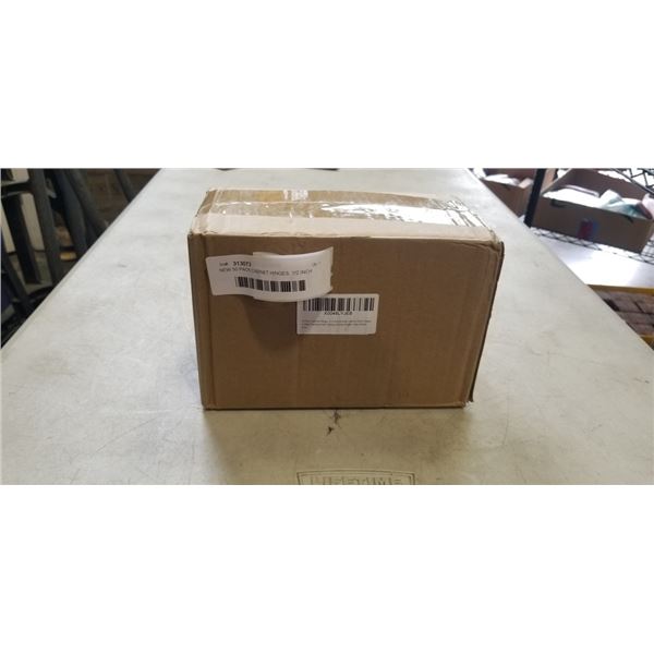 NEW 50 PACK CABINET HINGES. 1/2 INCH OVERLAY, 1.5MM THICKNESS