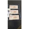 Image 1 : 3 MINT 1986 CANADIAN $2 BILLS IN SEQUENCE, LAST ISSUES