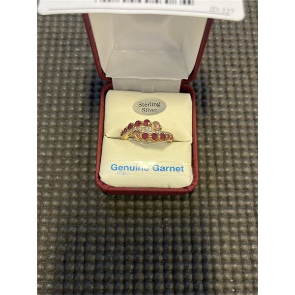 GOLD PLATED STERLING NATURAL ENHANCED RUBY (1.45CT), NATURAL PINK TOURMALINE (0.65CT) AND NATURAL WH