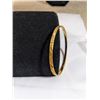 Image 1 : RAISED ENGRAVED GOLD TONE BANGLE