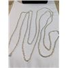 Image 1 : TRIPLE LENGTH SILVER TONE LINKS NECKLACE