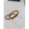 Image 1 : GOLD TONE W/ AUSTRIAN CRYSTAL RHINESTONES HINGED BANGLE