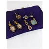 Image 1 : PAIR OF VINTAGE EARRINGS AND 2 PENDANTS