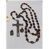 Image 1 : ANTIQUE ROSARY W/ CRUCIFIX CROSS, ITALY AND 3 PENDANTS
