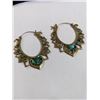 Image 1 : PAIR OF VINTAGE ABALONE INLAID EARRINGS