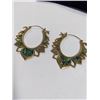 Image 2 : PAIR OF VINTAGE ABALONE INLAID EARRINGS