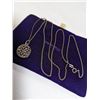 Image 1 : VINTAGE STERLING SILVER CHAIN W/ CELTIC PENDANT NECKLACE