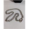 Image 1 : SILVER TONE LINKS CHAIN NECKLACE