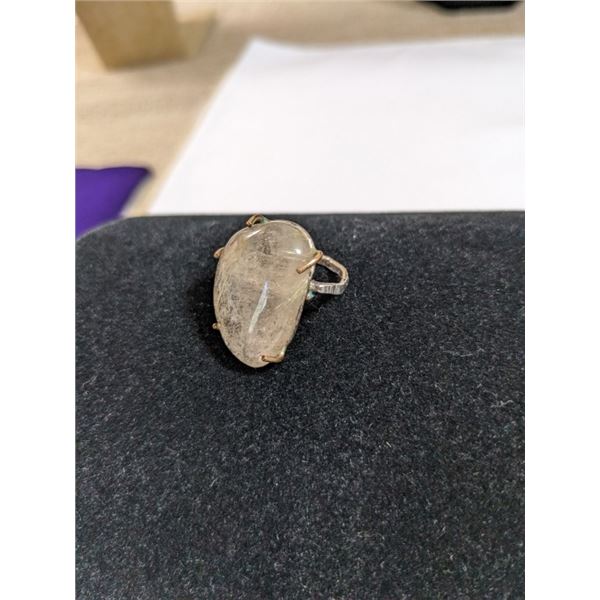 STERLING SILVER W/ GENUINE STONES RING