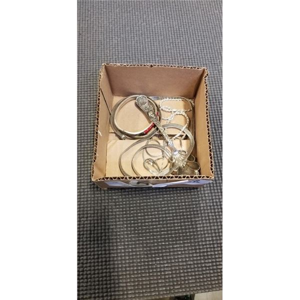 2 .925 NECKLACES AND OTHER SILVER TONE ITEMS