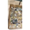 Image 2 : TRAY W/ VINTAGE JEWELRY, COINS, PINS AND MORE