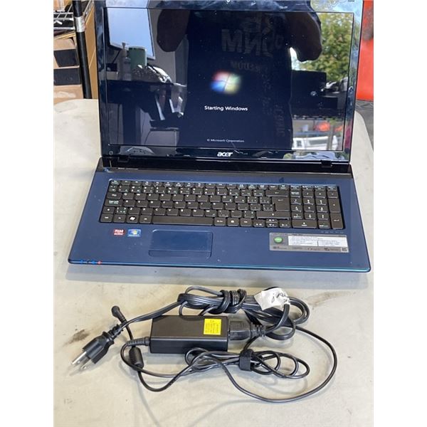 ACER LAPTOP W/ CHARGER - WORKING