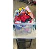 Image 1 : TOTE OF KIDS TOYS AND CLOTHES. DOG POOP BAGS AS WELL