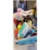 Image 2 : TOTE OF KIDS TOYS AND CLOTHES. DOG POOP BAGS AS WELL