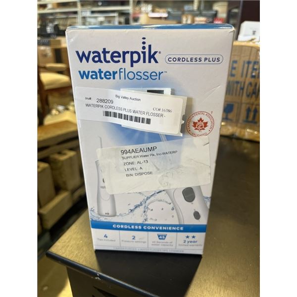 WATERPIK CORDLESS PLUS WATER FLOSSER - TESTED WORKING, RETAIL $79